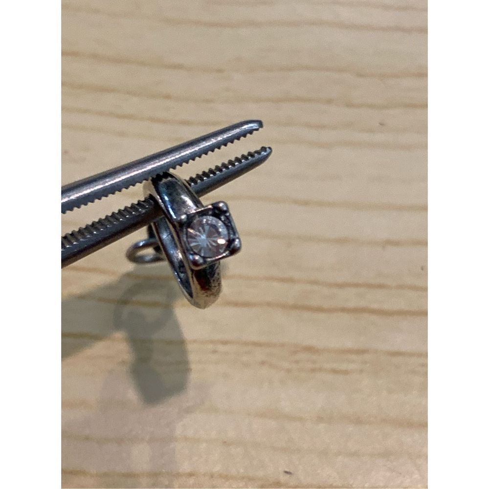 April Birthstone Ring Sterling Silver Jewelry Charm #diamond Crystal